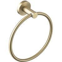 Bristan Round Towel Ring Holder Brushed Brass