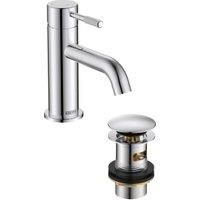 Molida Eco Start Basin Mixer Tap with Clicker Waste - Chrome
