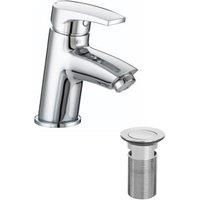Bristan Orta Basin Mixer Tap with Clicker Waste - Chrome