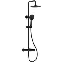 Bristan Buzz Thermostatic Rigid Riser Bar Diverter Mixer Shower - Black