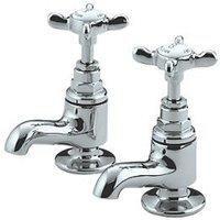 Bristan Vanity Basin Taps Pair 1901 Chromeplated Brass Construction Pillar Taps
