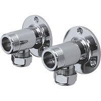 Bristan WMNT4 C Surface Mounted Pipework Fittings - Chrome Plated, Silver
