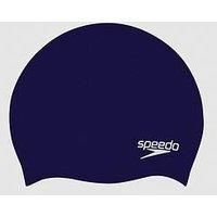 Speedo Unisex Kids Junior Plain Moulded Silicone Junior Swimming Cap, Navy, One Size