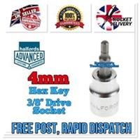 Halfords Advanced Hexagon Bit Socket 4Mm 3/8 Inch Drive