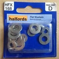 £ ­Halfords Flat Washers 5mm 6.5mm HFX168