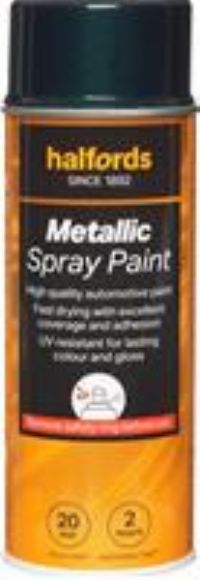 Halfords M7-030 Green Metallic Car Spray Paint - 400Ml