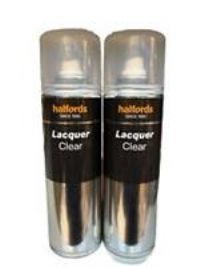 2 x Clear Lacquer Protective Gloss 300ml Halfords Cans