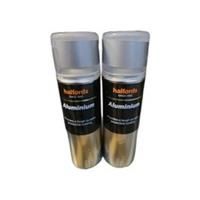ALUMINIUM SPRAY PAINT 300ML CANS HALFORDS X2