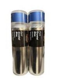 FORD CRYSTAL BLUE METALLIC SPRAY PAINT 300ML HALFORDS CANS X2