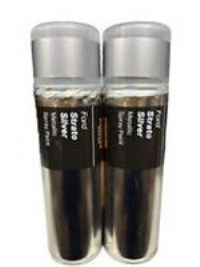 FORD STRATO SILVER METALLIC SPRAY PAINT 300ML HALFORDS CANS X2