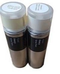 FORD IVORY SPRAY PAINT 300ML CANS HALFORDSx2