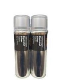 VOLKSWAGEN DIAMOND SILVER METALLIC SPRAY PAINT 300ML CANS HALFORDS X2