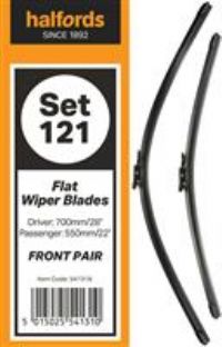 Halfords Set 121 Wiper Blades  Front Pair