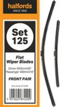 Halfords Set 125 Wiper Blades - Front Pair - RRP £32.99 - NEW.