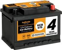Halfords Hcb075 Calcium 12V Car Battery 4 Year Guarantee