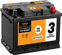 Halfords Hb013 Lead Acid 12V Car Battery 3 Year Guarantee