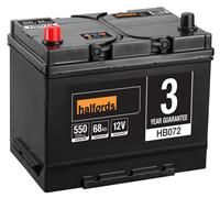 Halfords Hb072 Lead Acid 12V Car Battery 3 Year Guarantee