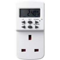 Masterplug Energy Saving Seven Day Electronic Timer Plug, with Switch and Power Indicator