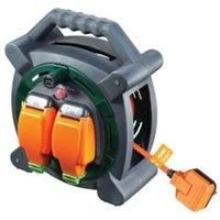 Masterplug Weatherproof Garden Extension Cable Reel - 20m 10A