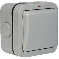 Masterplug IP66 20A Single Exterior Double Pole Switch - Grey