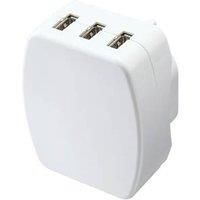 Masterplug 3-Outlet Type A Plug-In USB Charging Plug Adaptor 3.4A (4686G)