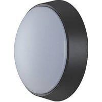 Luceco EBER10S40-01 Eco Round Bulkhead LED Lighting, Black and White Bezel, 21.5 cm, 10 Watts