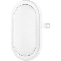 Luceco LED Eco Mini Oval Outdoor Bulkhead Light, 17 x 11.5 x 8 cm, 5.5 Watts, with Black and White Trim