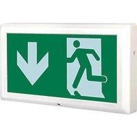 Luceco Tempus Maintained Emergency LED Exit Box with Down Arrow 8W 100lm (921JX)
