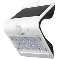 Luceco LED Solar Guardian Wall Light with PIR Motion Sensor, 14.5 x 9.5 x 8 cm, 1.5 W, IP65 Rated, White