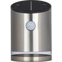 Luceco Nonadjustable Brushed Silver effect Solarpowered Integrated LED PIR Motion sensor Outdoor Wall light