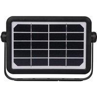 Luceco LED Solar Guardian PIR Sensor Floodlight 550 Lumen IP65 4000K Black 5Watt