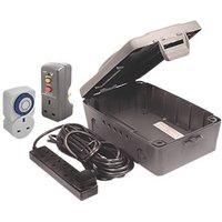 Essentials Box Kit Outdoor IP54 Weatherproof Plastic Grey 120 x 360 x 215 mm