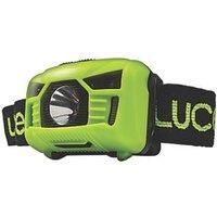 Luceco LED Head Torch Rechargeable, 3 Watts, 150 Lumens, Black and Green