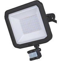 Luceco LED Floodlight LED Guardian Black PIR Sensor Outdoor Light Cool White
