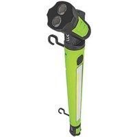 Luceco LED Rechargeable High Output Inspection Torch with USB Power Bank, 12 Volts, Green and Black