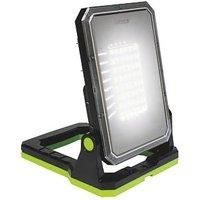 Luceco Rechargeable Folding Magnetic Work Light with Power Bank and Hook, 10 Watts