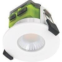 Luceco FType Mk 2 Flat Fixed Cylinder Fire Rated LED Downlight Dim to Warm & CCT White 4-6W 675/690lm (811KL)