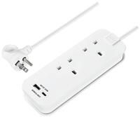 Masterplug 2 SKT US Travel EXT Lead + 2 X USB (A+C)