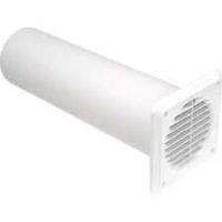 Wall Mounting Kit for Extractor Fan 150mm/6" Solid Tube Ducting & White Grille