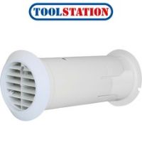 Airvent 100mm Internal Fit Wall Kit White