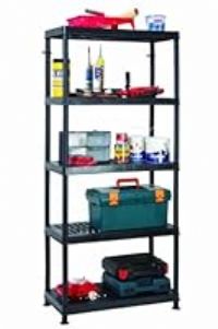 Garland 5 Tier 80cm Wide Heavy Duty Ventilated Plastic Shelving (80 x 40 x 184cm)