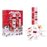 10 Pack Family Christmas Crackers 30cm - Santa and Reindeer XM7027