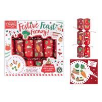 Christmas Crackers Novelty Game 6 Pack 22cm - Festive Feast Frenzy