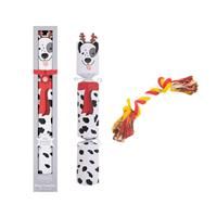Dog Pet Christmas Cracker NO SNAP Includes Hat, Motto & Knotted Rope Toy
