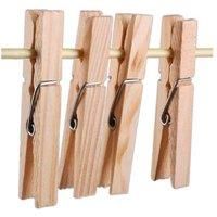 Wooden Pegs Pack of 72 Laundry Spring Clothes Pegs Washing Clothing Hanging