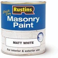 Rustins MASPW500 Masonry Paint White 500ml, 500