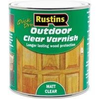 Rustins Quick Dry Outdoor Clear Varnish Matt 1 Litre