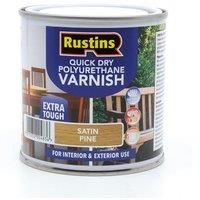 Rustins Quick Dry Polyurethane Varnish Satin Pine 250ml