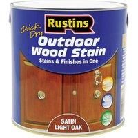 Rustins Quick Dry Outdoor Wood Stain 2.5L Satin Light Oak