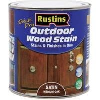 Rustins ESMO1000 1L Satin Outdoor Wood Stain - Medium Oak